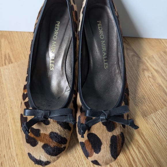 Pedro Miralles leopard heels euro 39 / size 8.5 - Picture 1 of 9